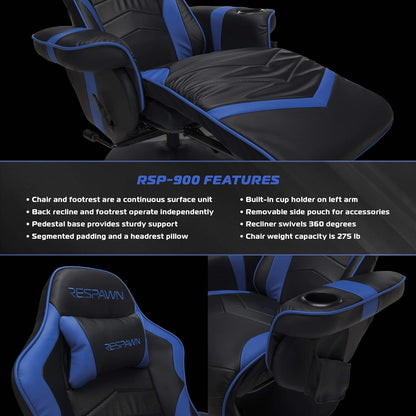 Gaming Recliner With Adjustable Leg Rest Cupholder