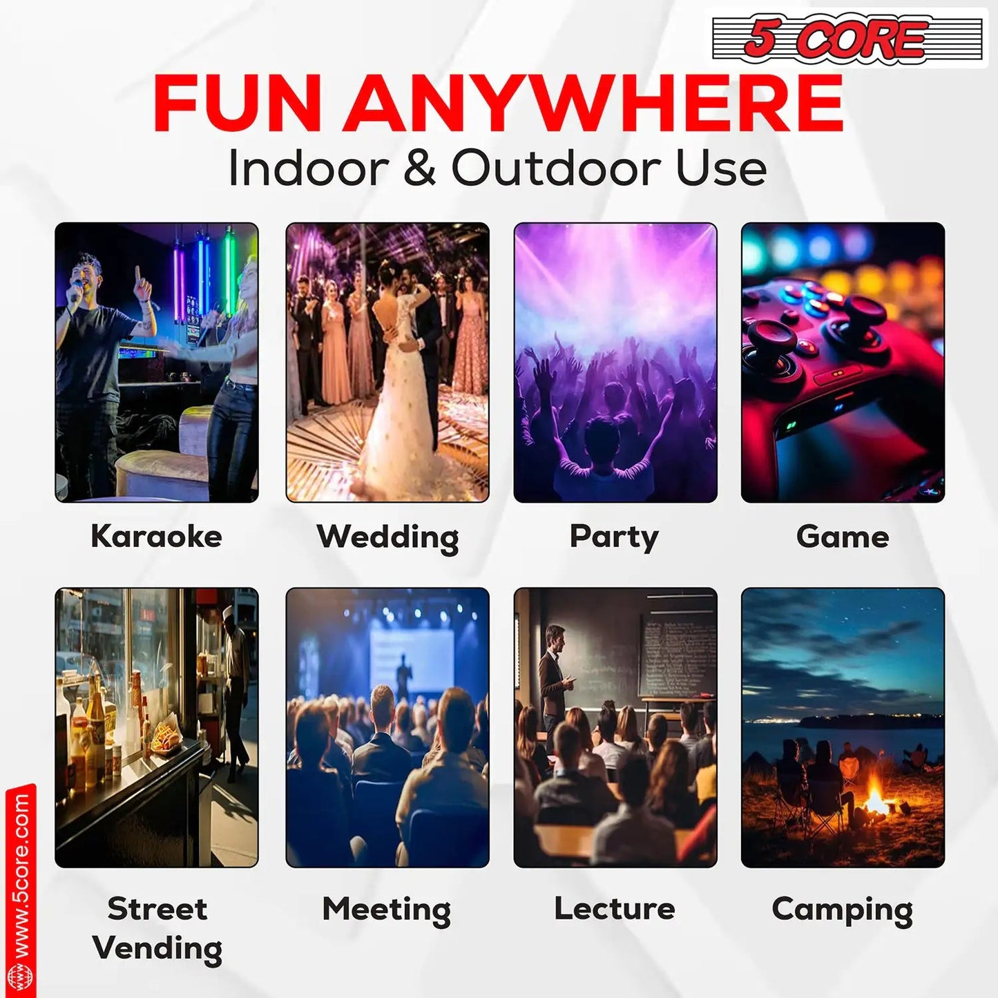 5Core 8 inch Portable  Speaker Karaoke