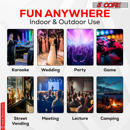 5Core 8 inch Portable  Speaker Karaoke