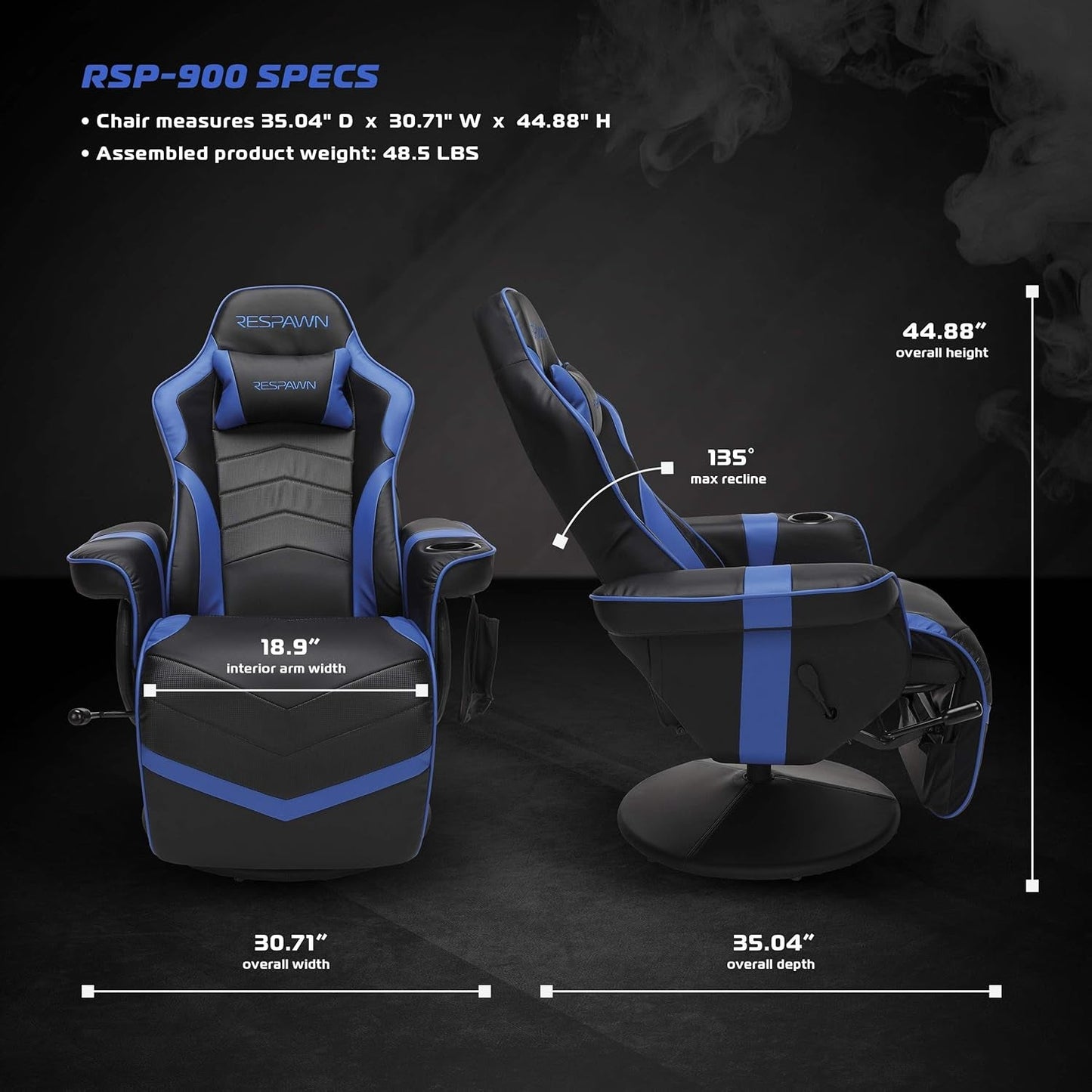 Gaming Recliner With Adjustable Leg Rest Cupholder
