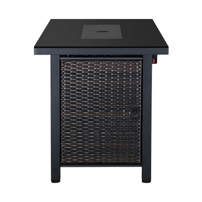 Rattan Propane Outdoor Fire Pit Table