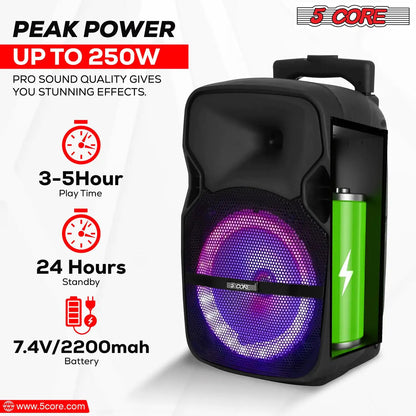 5Core 8 inch Portable  Speaker Karaoke
